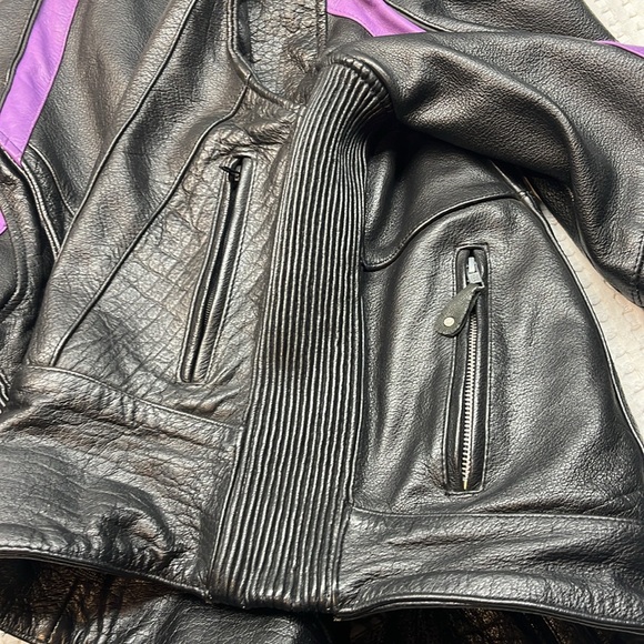 Screaming Eagle Ladies Leather Riding Jacket Size Large Excellent Condition - Picture 9 of 15